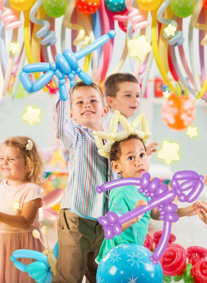 Krido Long Balloon Kit, 101 Pieces with Pump, Latex Twisting Balloons for Animal Shapes, Party Decorations, Multicolour Rainbow Balloon for Decoration | Balloon Blower (Latex) - Image 5